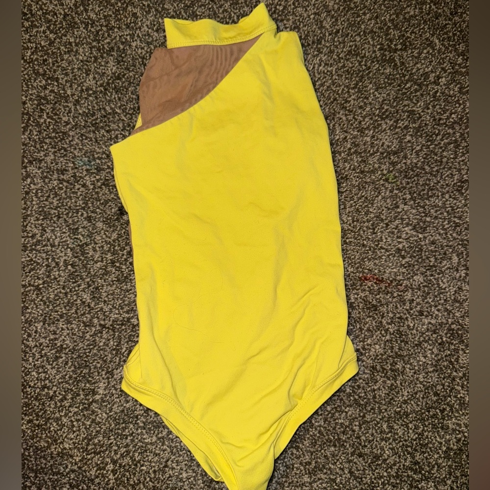Five Dancewear Bright Yellow Highneck Leotard